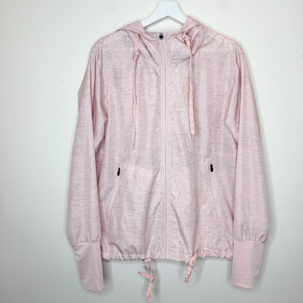 ZYIA Light Pink Hooded Athletic Jacket Size Large
